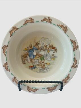 Royal Doulton (U.K.) English Fine Bone China Bunnykins “Bath Time” 1936 Bowl